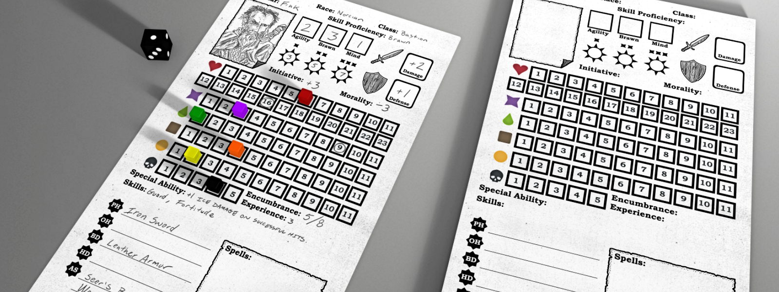 UnderQuest Character Sheets showcase backdrop