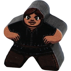 Villager, Black - Character Meeple Thumbnail