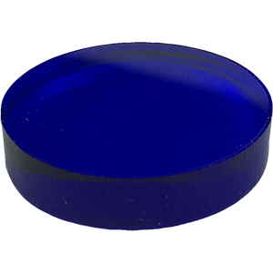 Disc, 25mm x 3mm, Transparent Blue Thumbnail