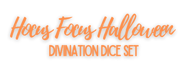 Hocus Focus Halloween Divination 7 Dice Set logo