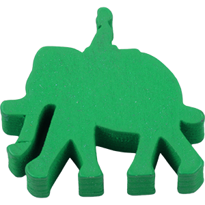Elephant with Rider, Green Thumbnail