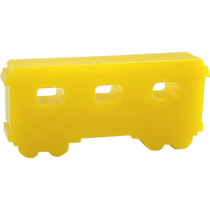 Acrylic Train, Passenger Car, Yellow Thumbnail