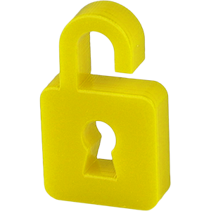 Padlock, Unlocked, Yellow Thumbnail