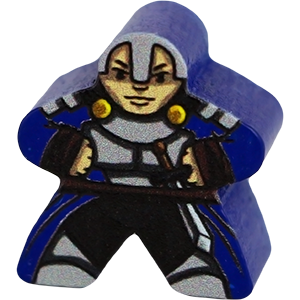 Swordsman, Blue - Character Meeple Thumbnail