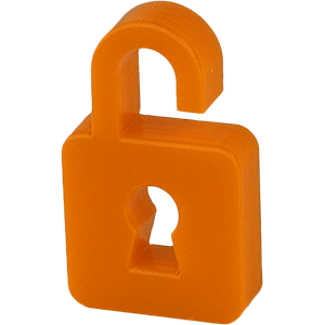 Padlock, Unlocked, Orange Thumbnail