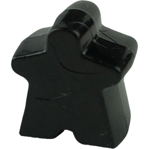 Meeple, Mini, Acrylic, Opaque, Black Thumbnail