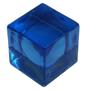 Ice Cube, 8mm, Transparent, Blue Thumbnail