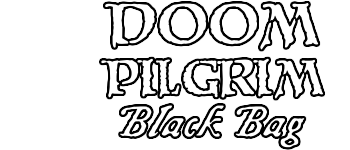 DOOM PILGRIM Black Bag logo