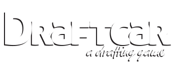 Draftcar: a drafting game logo