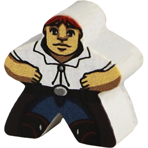 Cowboy, White - Character Meeple Thumbnail