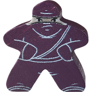 Ninja, Purple - Character Meeple Thumbnail
