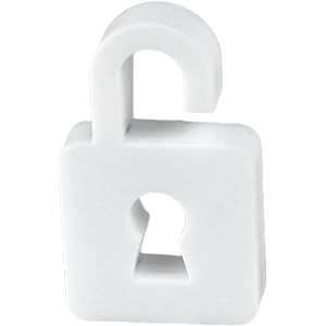Padlock, Unlocked, White Thumbnail