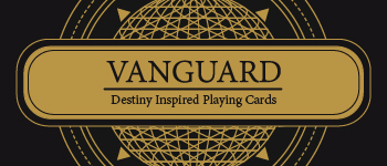 Black and Gold Vanguard-Series Playing Cards logo