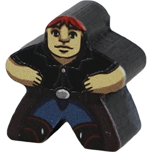 Cowboy, Black - Character Meeple Thumbnail