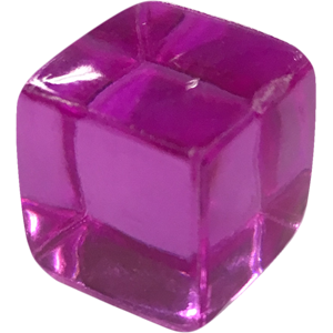 Ice Cube, 12mm, Transparent, Purple Thumbnail