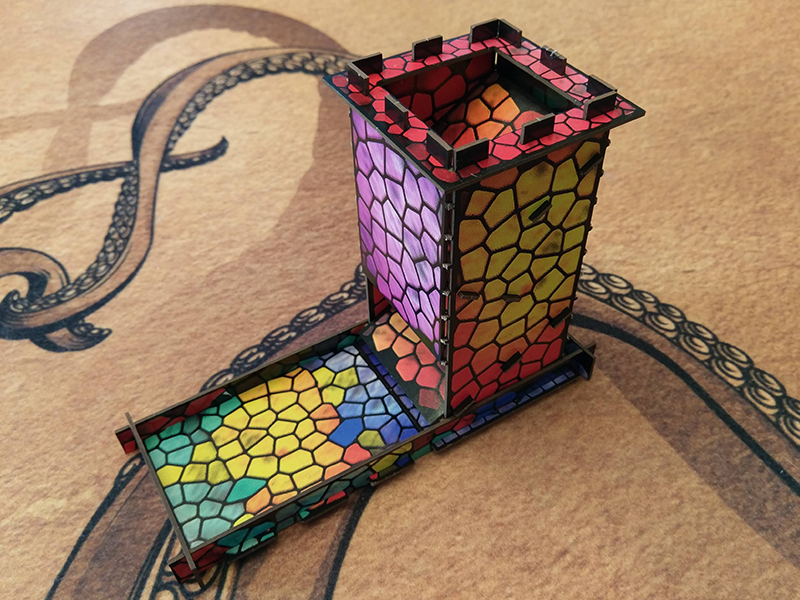 dice tower template cut file