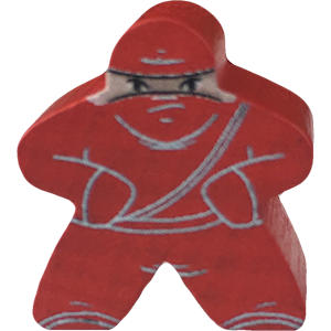 Ninja, Red - Character Meeple Thumbnail