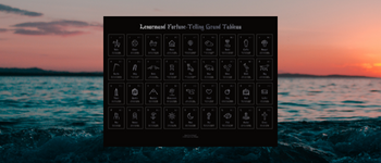 Lenormand Cards + Grand Tableau 6-Fold Game Board | Black logo