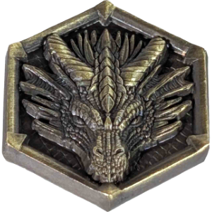 Coin, Metal, Dragon 26mm Thumbnail