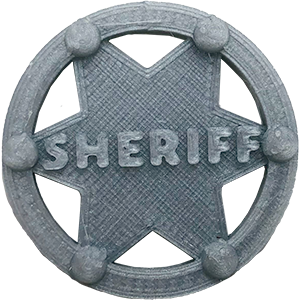 Sheriff Badge, Silver Thumbnail