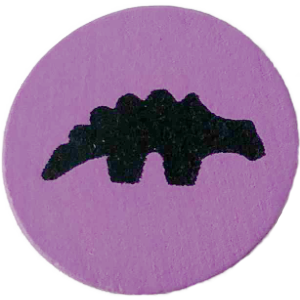 Dinosaur Token, Wood, Purple Thumbnail