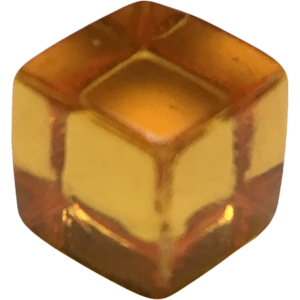 Ice Cube, 10mm, Transparent, Orange Thumbnail