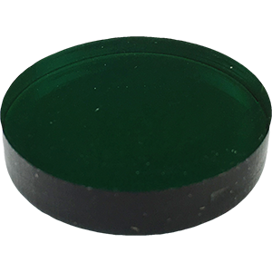 Disc, 25mm x 3mm, Transparent Green Thumbnail