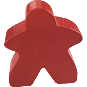 Meeple, Large, Wood, Red Thumbnail