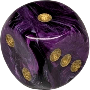 D6, 16mm, Marbled Purple Thumbnail