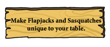 Flapjacks & Sasquatches Blank Tree Cards logo