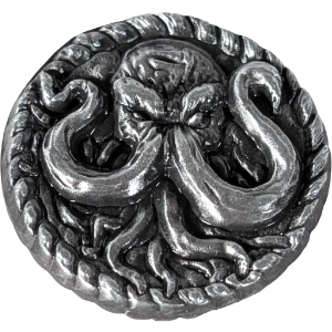 Coin, Metal, Cthulhu 20mm Thumbnail
