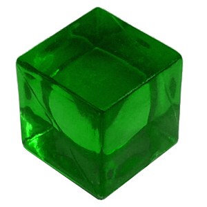 Ice Cube, 8mm, Transparent, Green Thumbnail