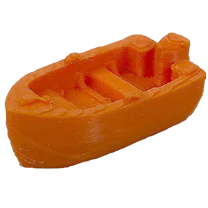 Motor Boat, Orange Thumbnail