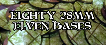 Printed 28mm Miniatures Bases: Elven Ruins logo