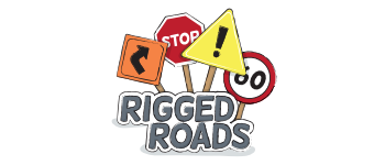 Rigged Roads:Construction logo