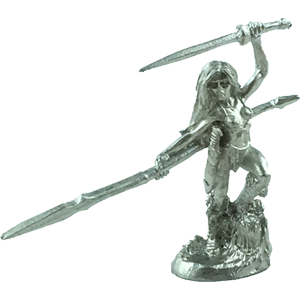 Female Beast Master Warrior with Sword and Spear Thumbnail