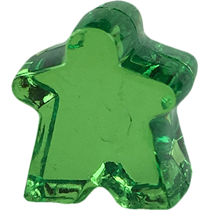 Meeple, Mini, Acrylic, Transparent, Green Thumbnail