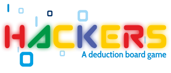 Hackers. A deduction board game logo