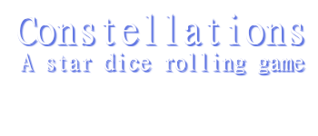 Constellations: A star dice rolling game logo