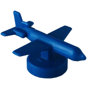 Airplane, Small, Blue Thumbnail