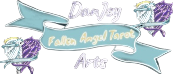 Fallen Angel Tarot Neon Rose Edition w/Name plates  logo