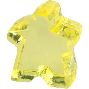 Meeple, Mini, Acrylic, Transparent, Yellow Thumbnail