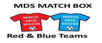 Match Deck Soccer 'Match Box' Sky Blue & Red Teams logo