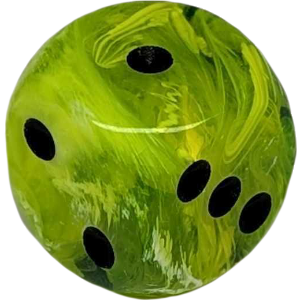 D6, 16mm, Marbled Neon Green Thumbnail