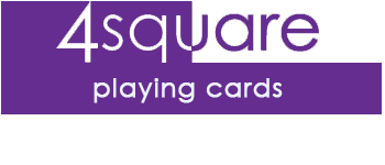 4square playing cards - Red logo