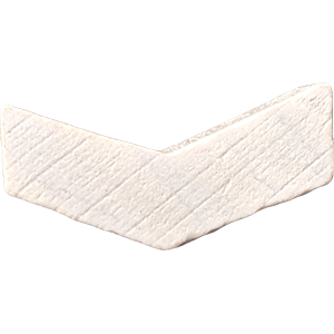 Chevron, 8mm, White Thumbnail