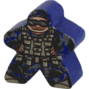 Soldier, Blue - Character Meeple Thumbnail