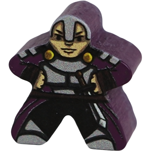 Swordsman, Purple - Character Meeple Thumbnail
