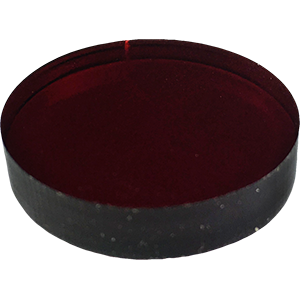 Disc, 25mm x 3mm, Transparent Red Thumbnail