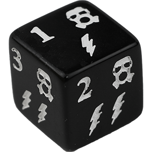D6, 16mm, Lightning Bolt, Black Thumbnail